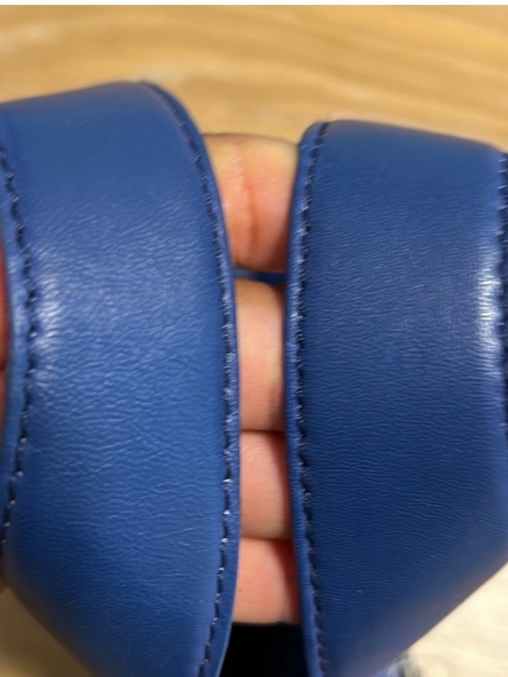 Free People "Say Yes" Leather Buckle Bag - Navy/Royal Blue NWOTs - Picture 5 of 7